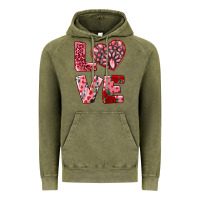 Vintage Olive love with pink gemstone Vintage Hoodie - RanaPortraitStore