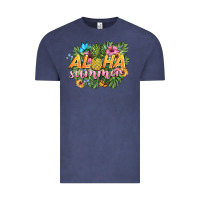 Vintage Denim aloha summer Vintage Tee - BarkalooDesign