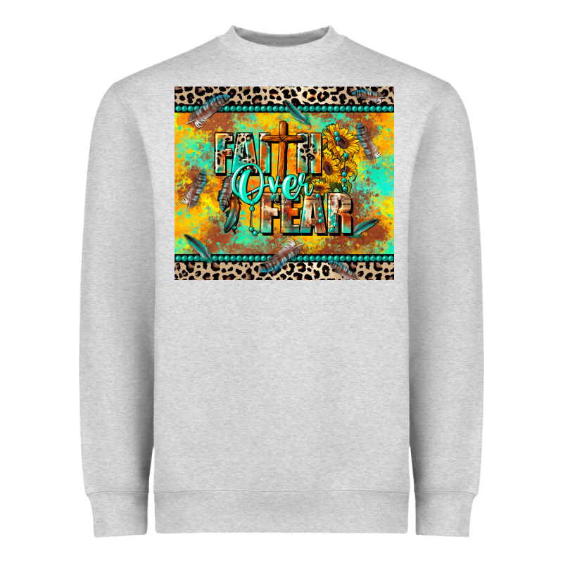 Faith Over Fear Heavyweight Sweatshirt by CowGirlArtShop | Teevron