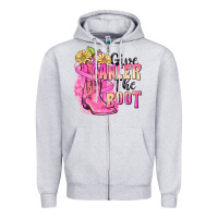 Heather Grey give cancer the boot Zipper Hoodie - FaDigitalArtStudio