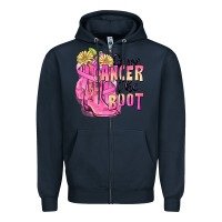 Navy give cancer the boot Zipper Hoodie - FaDigitalArtStudio
