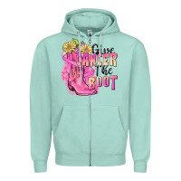 Seafoam give cancer the boot Zipper Hoodie - FaDigitalArtStudio
