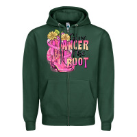 Sports Green give cancer the boot Zipper Hoodie - FaDigitalArtStudio