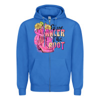 True Royal give cancer the boot Zipper Hoodie - FaDigitalArtStudio