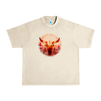 Sandshell Western Cowboy Sunset Bull Skull Urban Heavy Tee - Bettercallsaul