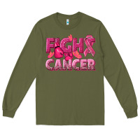Army Green fight cancer Long Sleeve Tee - NancyCooperArtShop