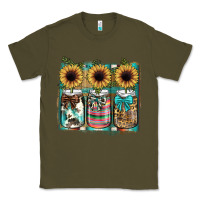 Army Green mason jar, sunflower Classic Tee - JahusDesignShop