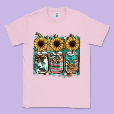 Mason Jar, Sunflower Classic Tee Designed By Jahusdesignshop