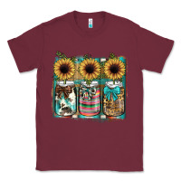 Burgundy mason jar, sunflower Classic Tee - JahusDesignShop