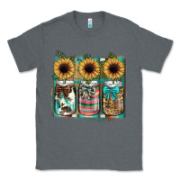 Charcoal Heather mason jar, sunflower Classic Tee - JahusDesignShop
