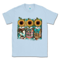 Dusty Blue mason jar, sunflower Classic Tee - JahusDesignShop