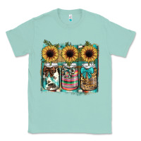 Seafoam mason jar, sunflower Classic Tee - JahusDesignShop