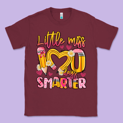 Little Miss 100 Days Smarter Classic Tee Designed By Artiststas