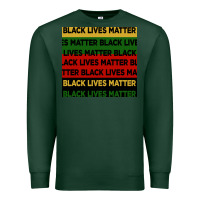 Sports Green black lives matter seamless pattern Premium Sweatshirt - BundleAndBundleShop