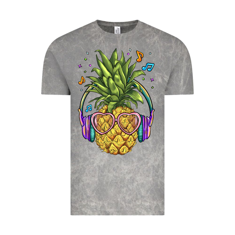 Pineapple With Headphone Vintage Tee by BarkalooDesign | Teevron