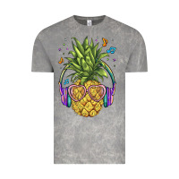 Cloud Rock pineapple with headphone Vintage Tee - BarkalooDesign