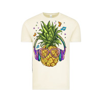 Vintage Arctic pineapple with headphone Vintage Tee - BarkalooDesign