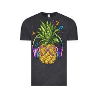 Vintage Black pineapple with headphone Vintage Tee - BarkalooDesign