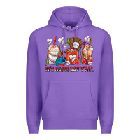 Purple It's Game Day Y'all Baseball Coffee Cups Premium Hoodie - FaDigitalArtStudio