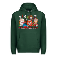 Sports Green It's Game Day Y'all Baseball Coffee Cups Premium Hoodie - FaDigitalArtStudio