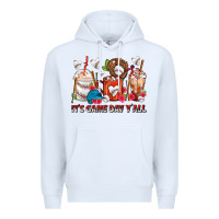White It's Game Day Y'all Baseball Coffee Cups Premium Hoodie - FaDigitalArtStudio