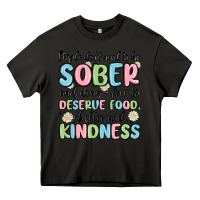 Asphalt people dont need to be sober and drugfree to deserve food Heavy Core Tee - MaliasSmallBusiness