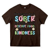 Chocolate Brown people dont need to be sober and drugfree to deserve food Heavy Core Tee - MaliasSmallBusiness