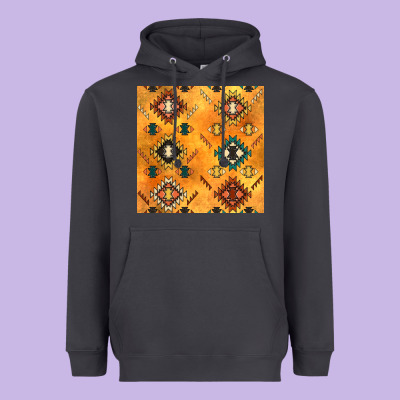 Native American Aztec Seamless Pattern 4 Heavyweight Hoodie Designed By Bundleandbundleshop