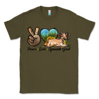 Army Green Peace Love Spanish Goat Classic Tee - LillyAllenDesigns