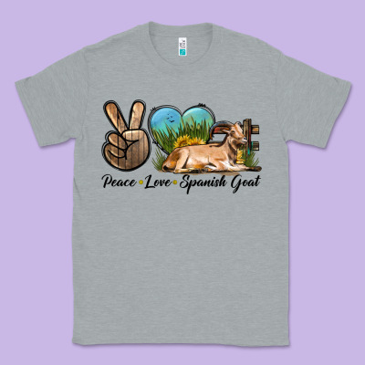 Peace Love Spanish Goat Classic Tee Designed By Lillyallendesigns