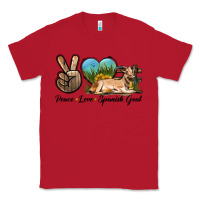 Red Peace Love Spanish Goat Classic Tee - LillyAllenDesigns