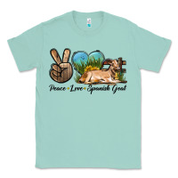 Seafoam Peace Love Spanish Goat Classic Tee - LillyAllenDesigns