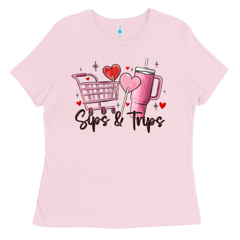 Sips & Trips Target Inspired Stanley Ladies Tee by MaliasSmallBusiness | Teevron