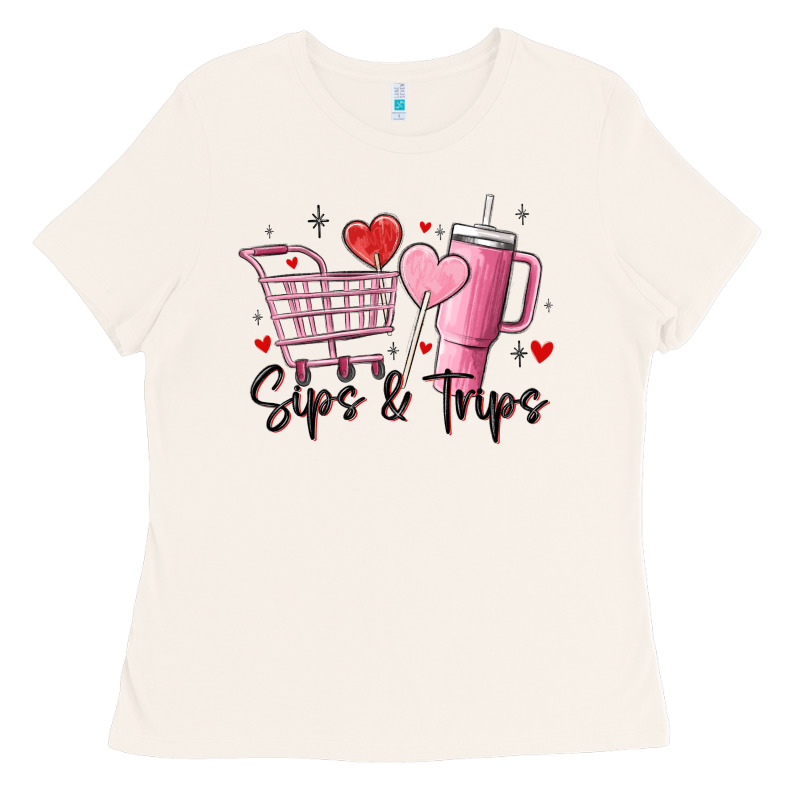 Sips & Trips Target Inspired Stanley Ladies Tee by MaliasSmallBusiness | Teevron