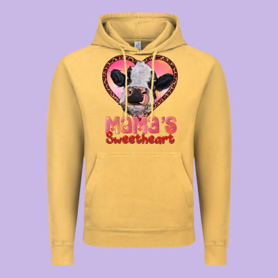 Mamas Sweetheart Baby Cow Vintage Hoodie Designed By Ranaportraitstore