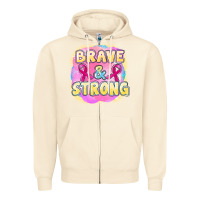 Sandshell brave and strong cancer Zipper Hoodie - FaDigitalArtStudio