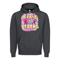 Smoke brave and strong cancer Zipper Hoodie - FaDigitalArtStudio
