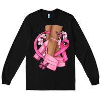 Black breast cancer diva Long Sleeve Tee - NancyCooperArtShop