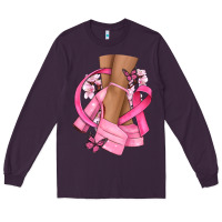 Plum breast cancer diva Long Sleeve Tee - NancyCooperArtShop