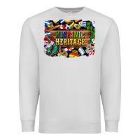 Dove Grey hispanic heritage flags Premium Sweatshirt - BundleAndBundleShop