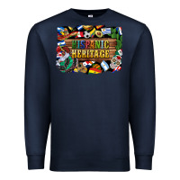 Navy hispanic heritage flags Premium Sweatshirt - BundleAndBundleShop