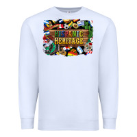 White hispanic heritage flags Premium Sweatshirt - BundleAndBundleShop