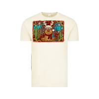 Vintage Arctic western christmas reindeer with background Vintage Tee - Jasminsmagicworld