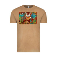 Vintage Camel western christmas reindeer with background Vintage Tee - Jasminsmagicworld