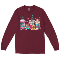 Burgundy valentines day coffee Long Sleeve Tee - Jasminsmagicworld