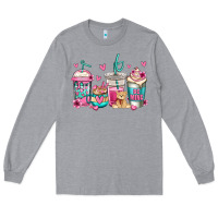 Heather Grey valentines day coffee Long Sleeve Tee - Jasminsmagicworld