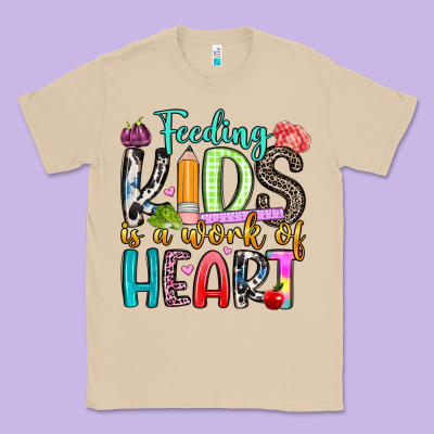 Feeding Kids Is A Work Of Heart Classic Tee Designed By Artiststas