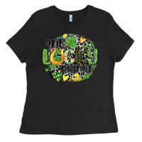 Black one lucky mama Ladies Tee - MaliasSmallBusiness