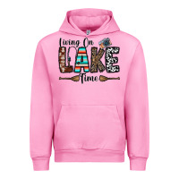 Fuchsia Pink living on lake time Urban Hoodie - CowhideDigitalArt