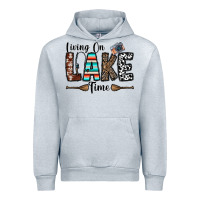 Heather Grey living on lake time Urban Hoodie - CowhideDigitalArt